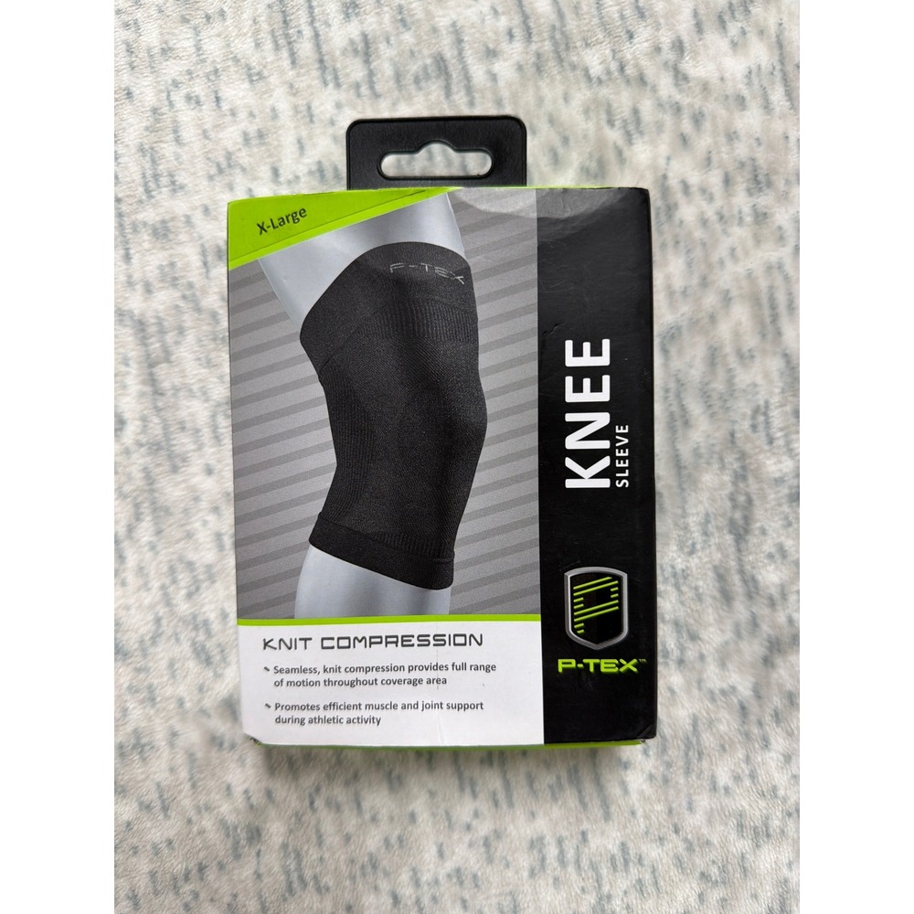 P-TEX Knit Compression Knee Sleeve Black XL P-TEXK400 Athletic‎ Support Brace